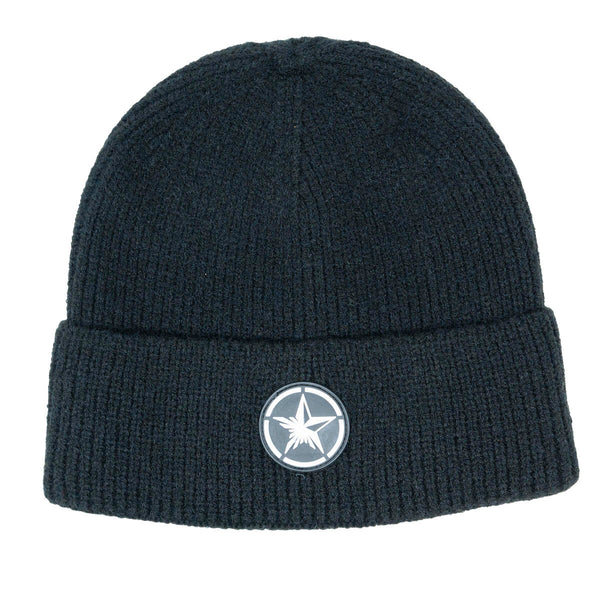 GOLD STAR BLACK SKULLY HAT