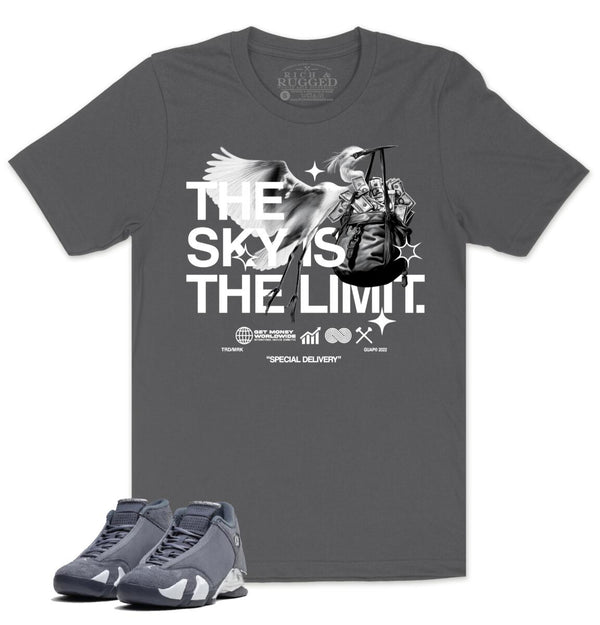 RICH AND RUGGED THE SKY IS THE LIMIT GREY T-SHIRT