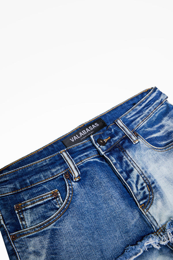 VALABASAS "PATCHWORK" FLARDED STACKED JEAN