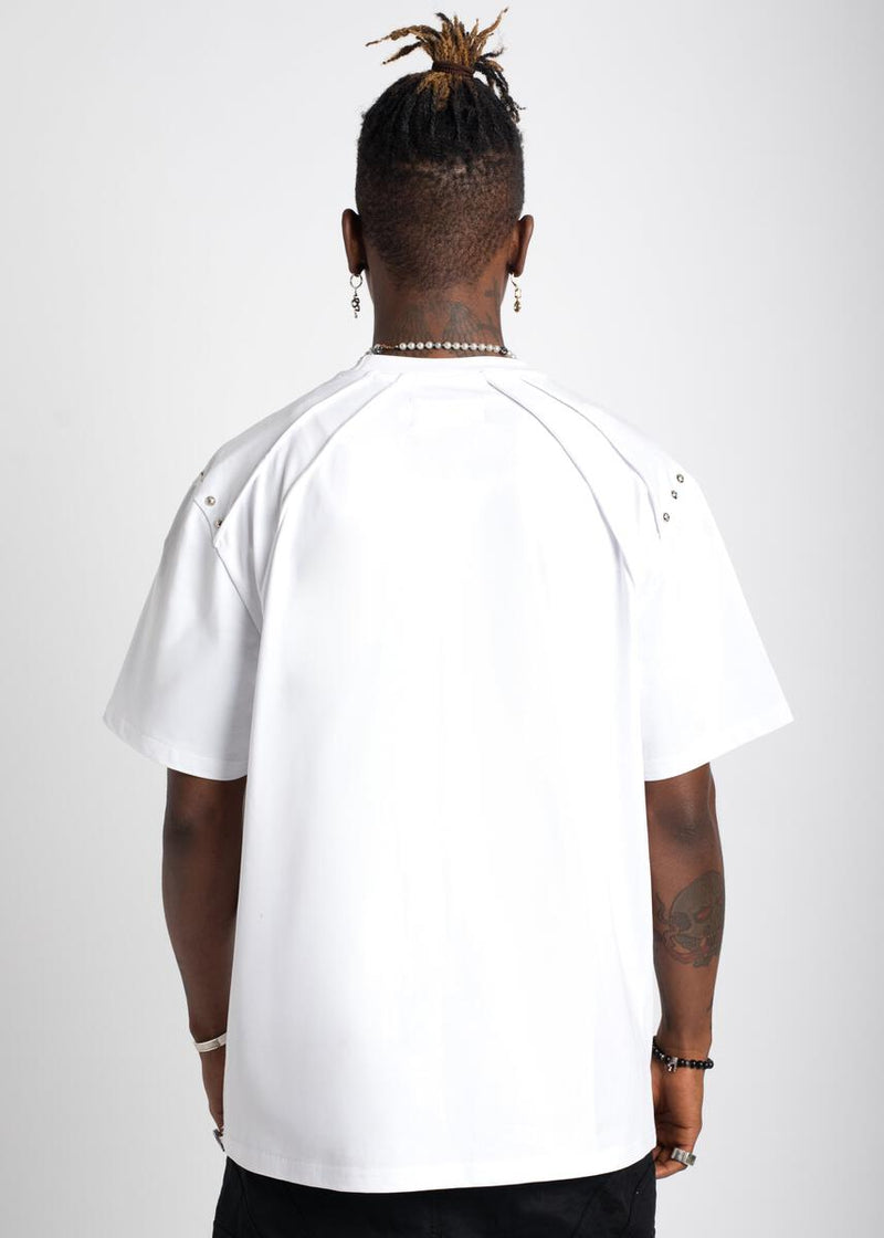 GUAPI Ghost White Rivets Tee (Ghost-White-Rivets-Tee)