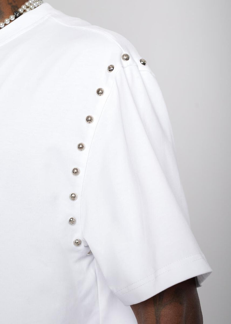 GUAPI Ghost White Rivets Tee (Ghost-White-Rivets-Tee)