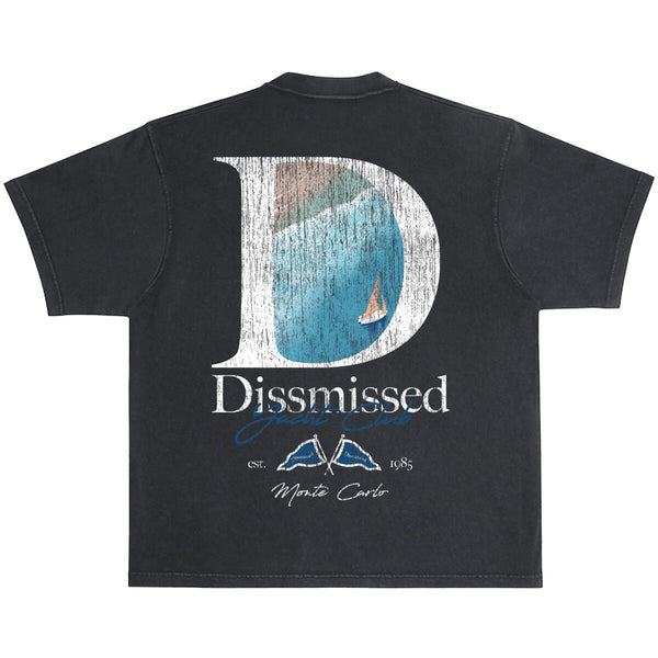 DISSMISSED YACHT CLUB BEACH VINTAGE BLACK T-SHIRT