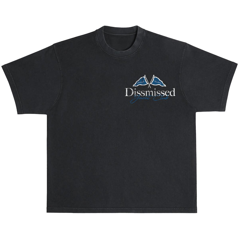 DISSMISSED YACHT CLUB BEACH VINTAGE BLACK T-SHIRT