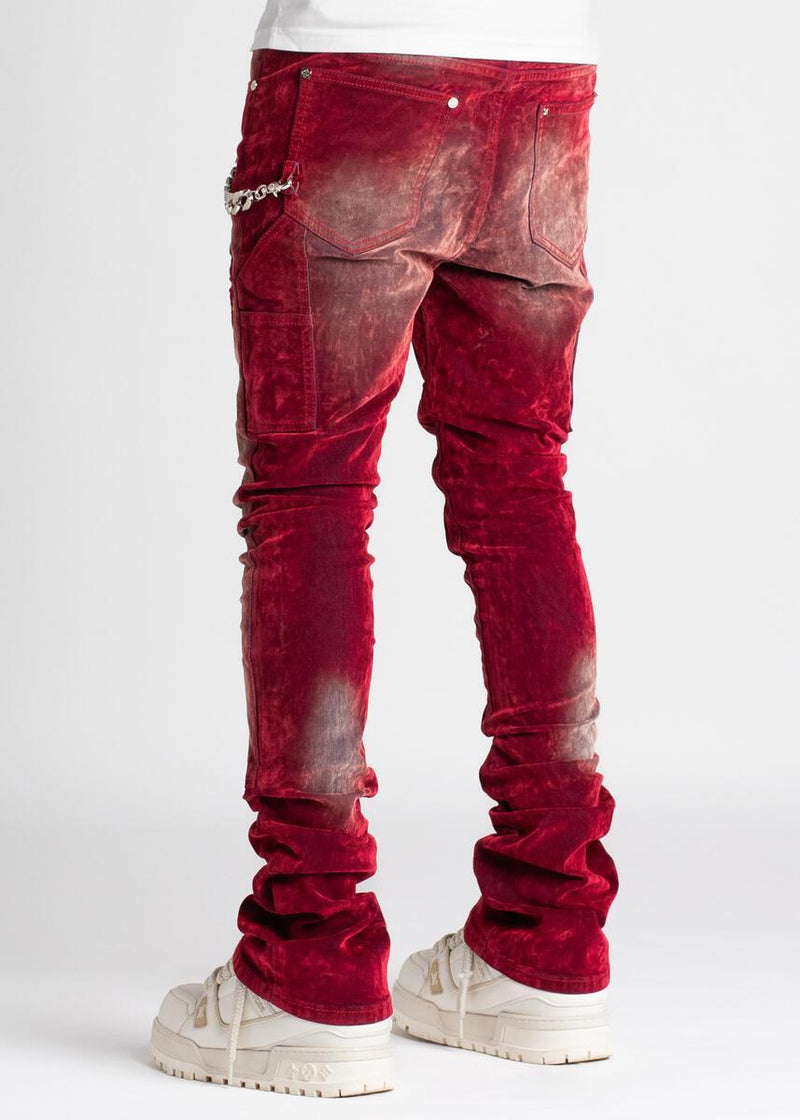 GUAPI Velvet Red Carpenter Stacked Denim (Velvet-Red-Carpenter-Stacked-Denim)