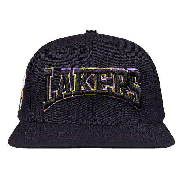 PRO STANDARD LOS ANGELES LAKERS CREST EMBLEM WORDMARK WOOL SNAPBACK HAT