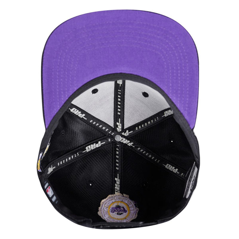 PRO STANDARD LOS ANGELES LAKERS CREST EMBLEM WORDMARK WOOL SNAPBACK HAT