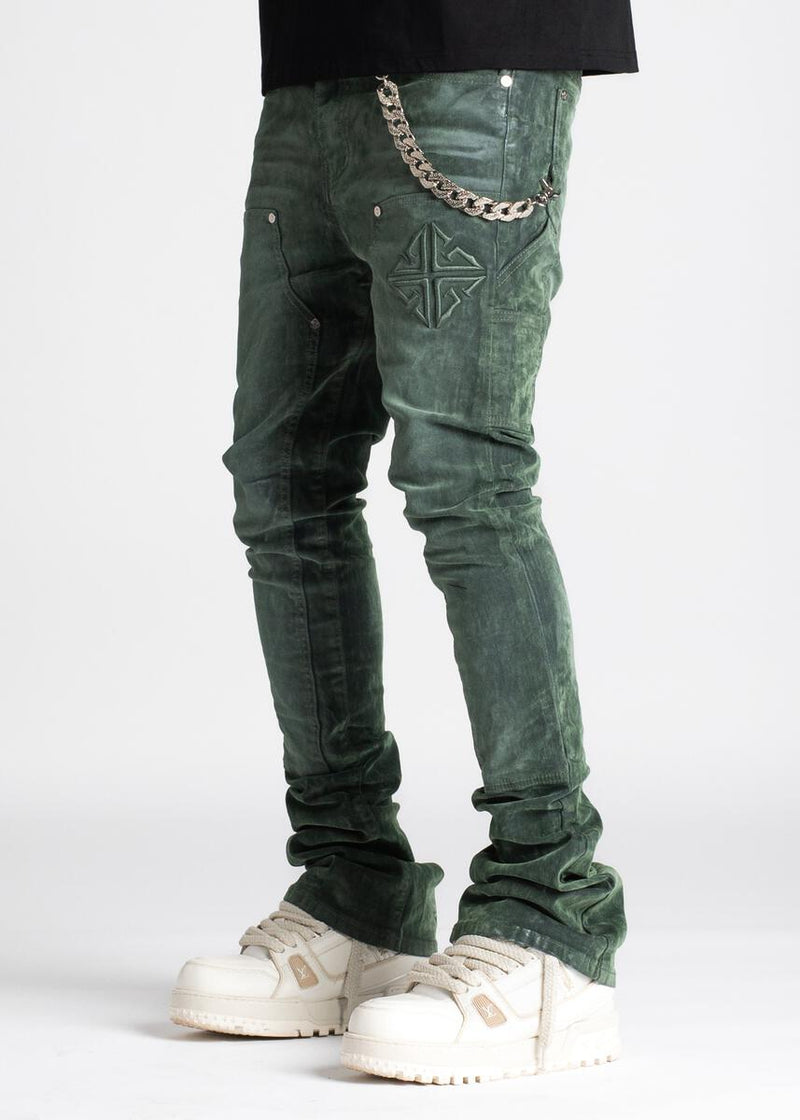 GUAPI Hunter Green Carpenter Stacked Denim (Hunter-Green-Carpenter-Stacked-Denim)