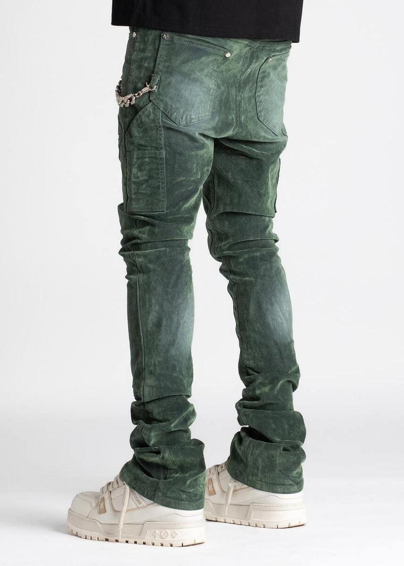 GUAPI Hunter Green Carpenter Stacked Denim (Hunter-Green-Carpenter-Stacked-Denim)