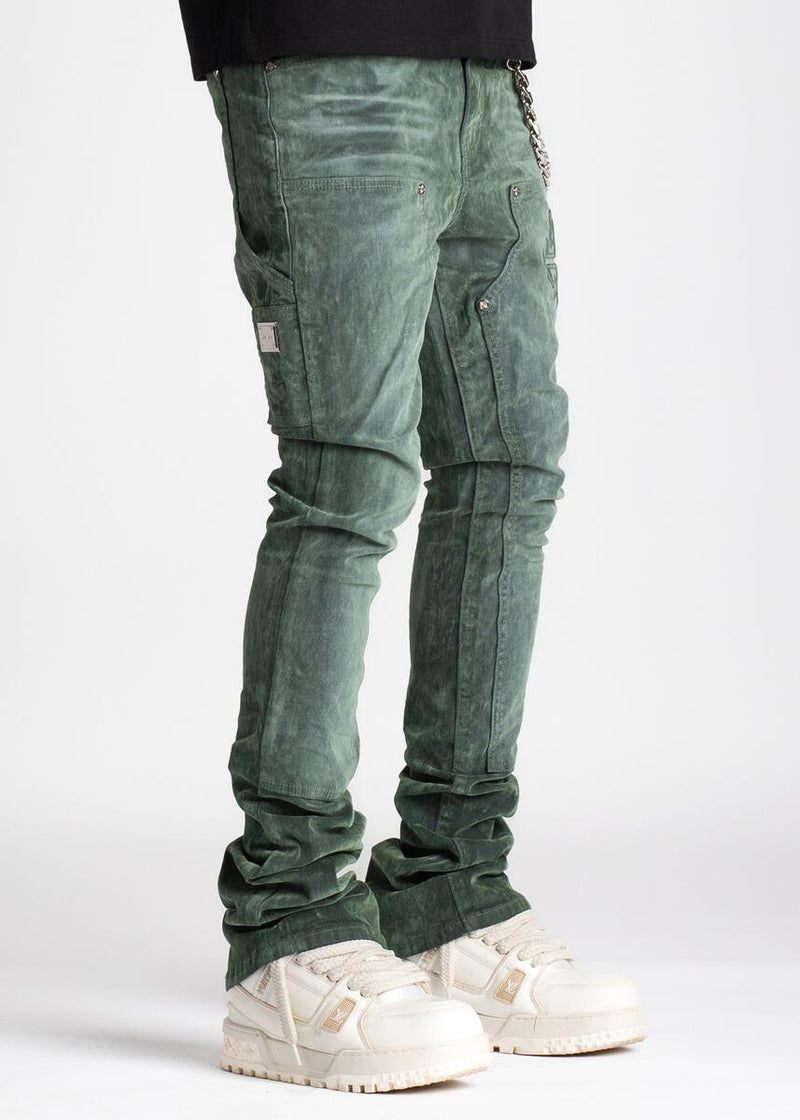 GUAPI Hunter Green Carpenter Stacked Denim (Hunter-Green-Carpenter-Stacked-Denim)