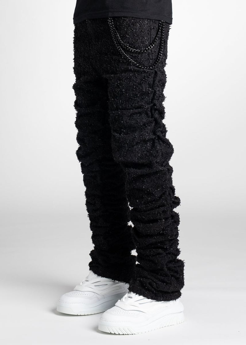 GUAPI All Black Super Stacked Denim