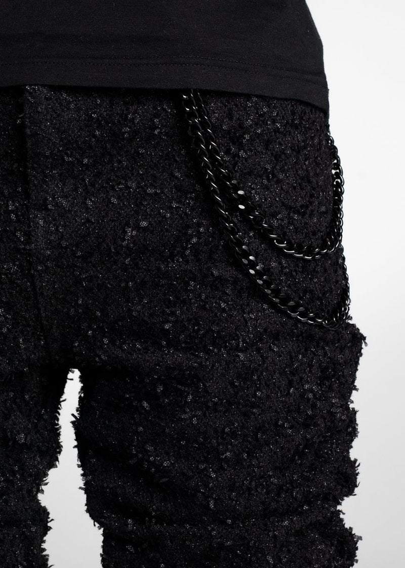 GUAPI All Black Super Stacked Denim