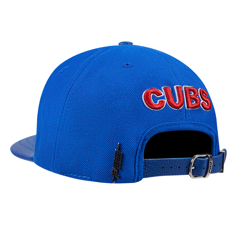 PRO STANDARD ROYAL BLUE CHICAGO CUBS SCRIPT TAIL WOOL STRAPBACK