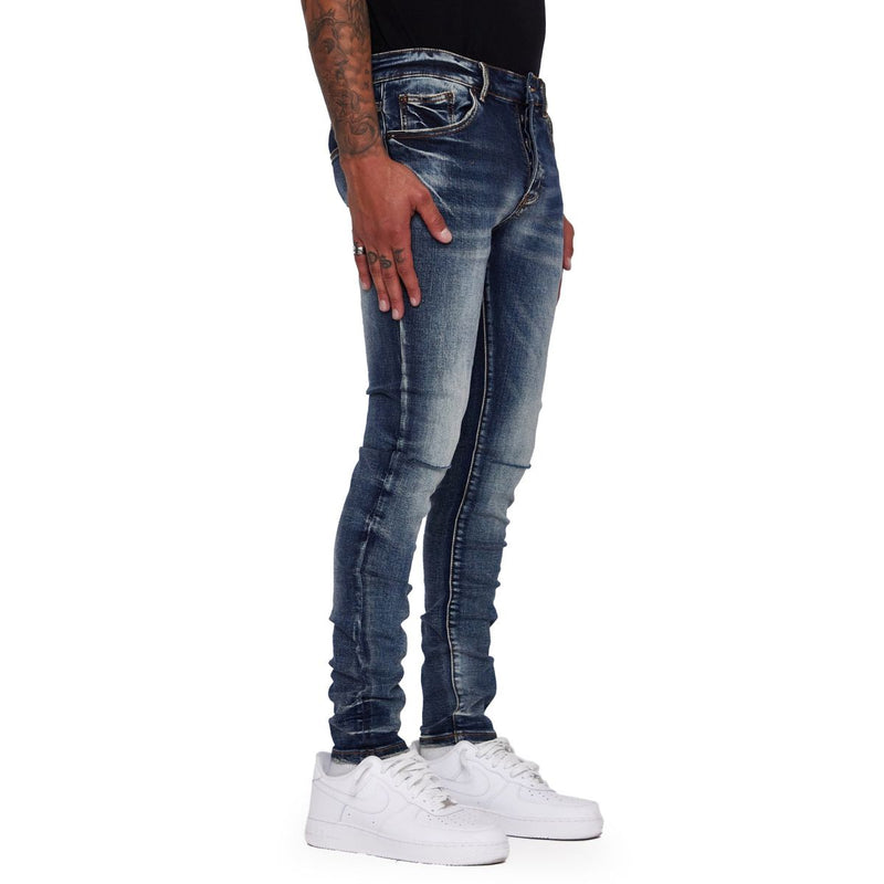 VALABASAS "MR CLEAN 2.0" Light Wash KNEE CUT SKINNY JEAN