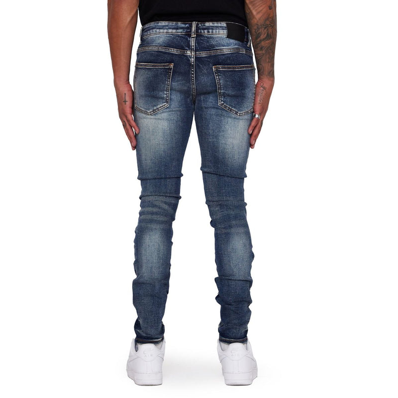 VALABASAS "MR CLEAN 2.0" Light Wash KNEE CUT SKINNY JEAN