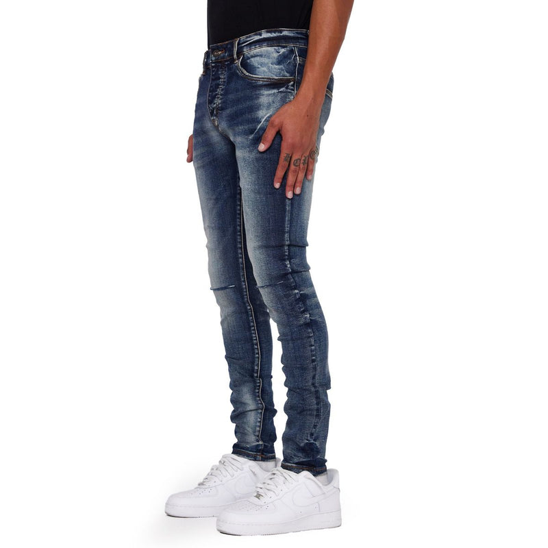 VALABASAS "MR CLEAN 2.0" Light Wash KNEE CUT SKINNY JEAN