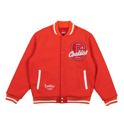 COOKIES RED Cultivators Melton Wool Letterman Jacket With Applique