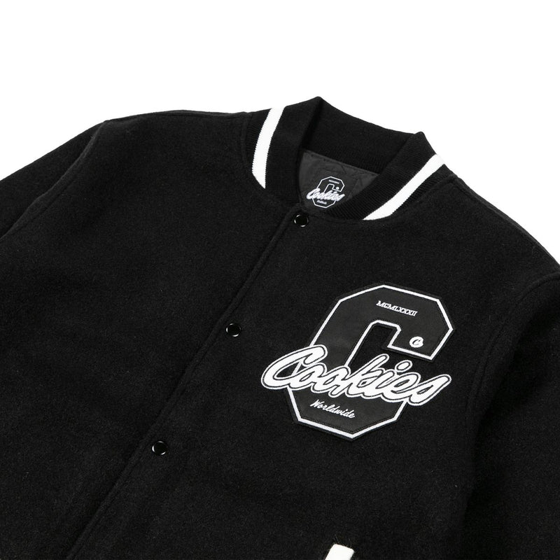 COOKIES Cultivators Melton Wool Letterman Jacket With Applique