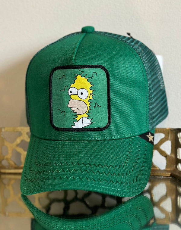 GOLD STAR SIMPSONS GREEN TRUCKER HAT