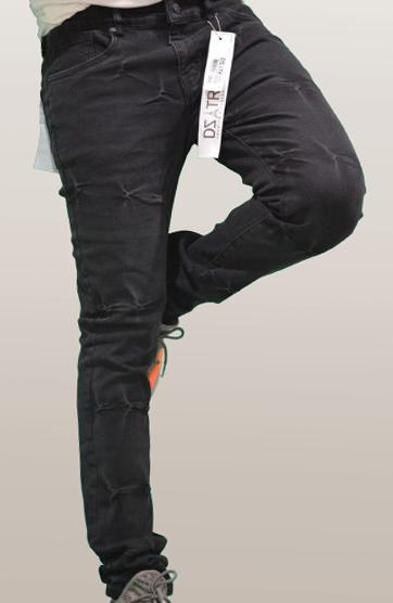 DISASTER SUPER STRETCH DENIM - SLIM FIT - BLACK TAGPIN (DZTR-331)