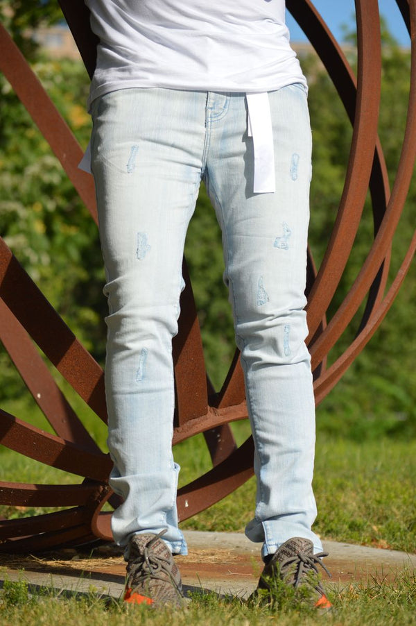 DISASTER SUPER STRETCH DENIM - SLIM FIT - POWDER ICE (DZTR-340)