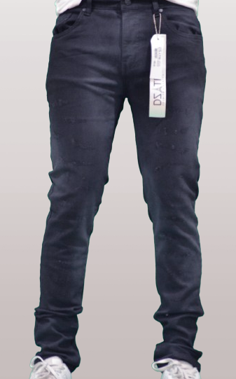 DISASTER SUPER STRETCH DENIM - SLIM FIT - PUFFED BLACK (DZTR-323)