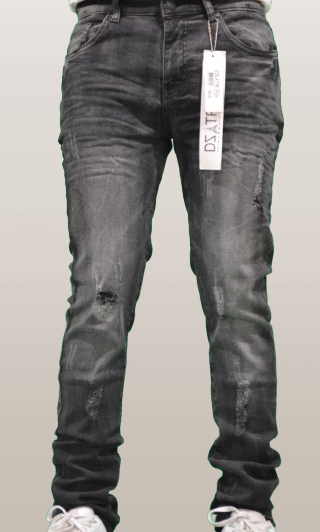 DISASTER SUPER STRETCH DENIM - SLIM FIT - BUBBLE BLK (DZTR-324)