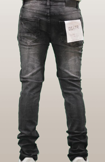 DISASTER SUPER STRETCH DENIM - SLIM FIT - BUBBLE BLK (DZTR-324)