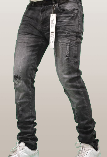 DISASTER SUPER STRETCH DENIM - SLIM FIT - BUBBLE BLK (DZTR-324)