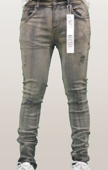 DISASTER  SUPER STRETCH DENIM - SLIM FIT - BLACK MARBLE (DZTR-328)