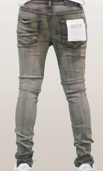 DISASTER  SUPER STRETCH DENIM - SLIM FIT - BLACK MARBLE (DZTR-328)