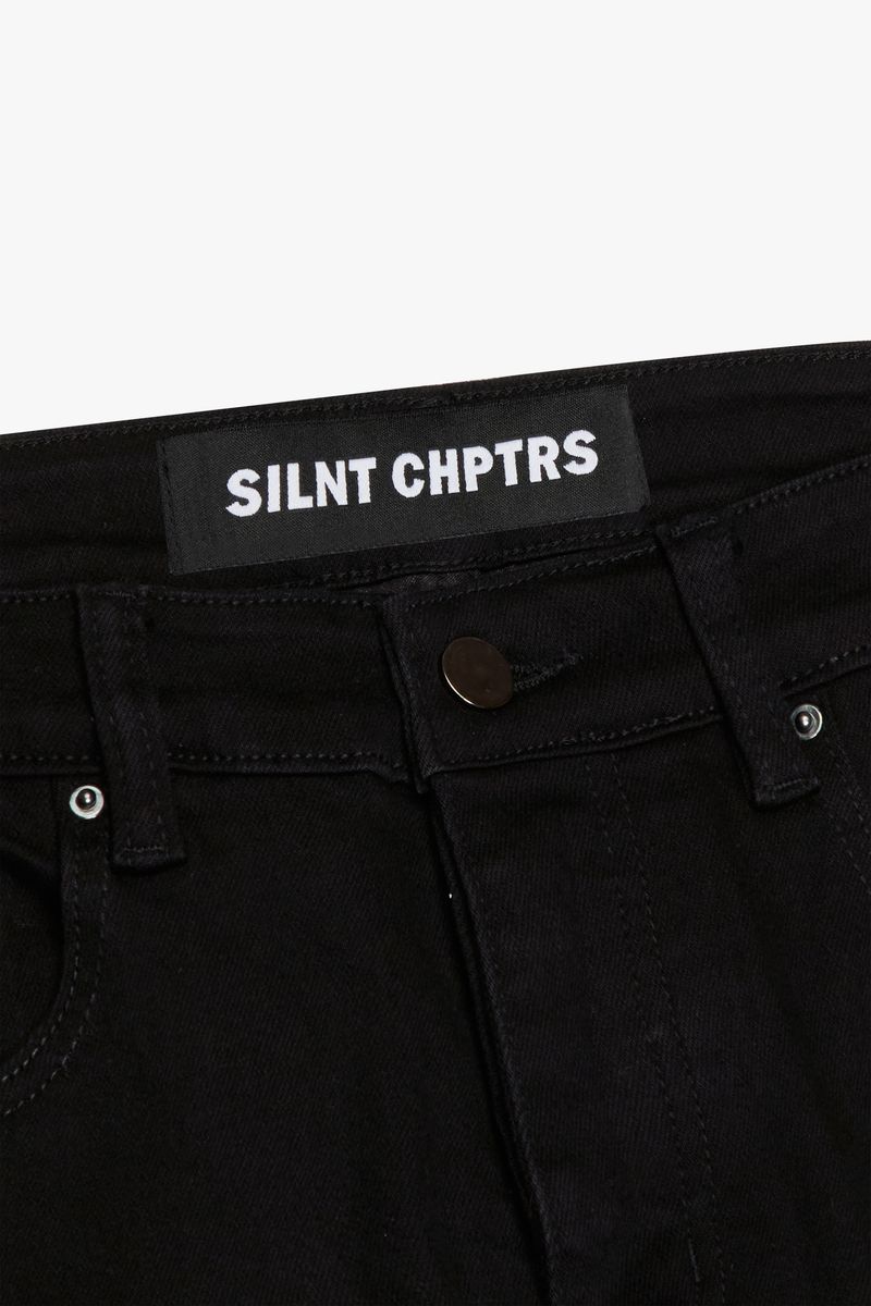 SILNT CHPTRS JET BLACK STACKED "ESSENCE" DENIM