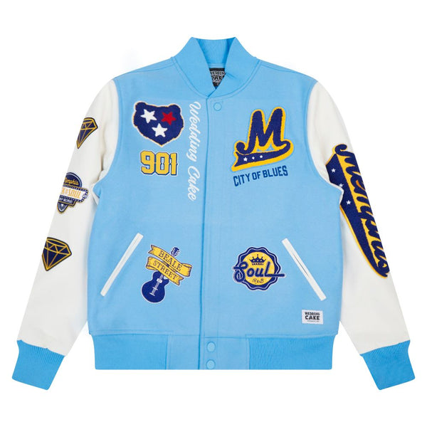 WEDDING CAKE MEMPHIS VARSITY JACKET