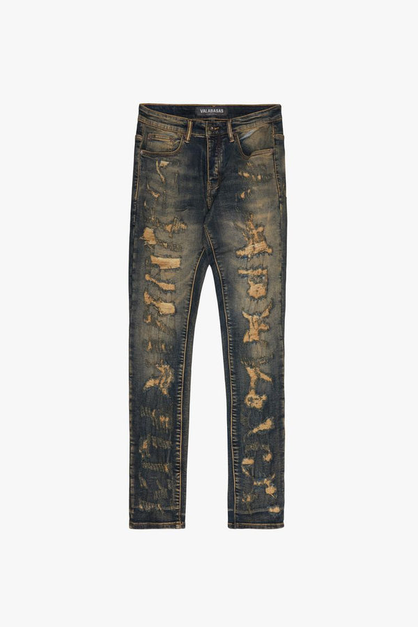 VALABASAS  "PAYLOAD" SKINNY JEAN DIRTY VINTAGE WASH SKINNY FIT JEANS