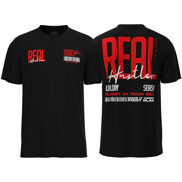 POINT BLANK REAL HUSTLERS BLACK T-SHIRT