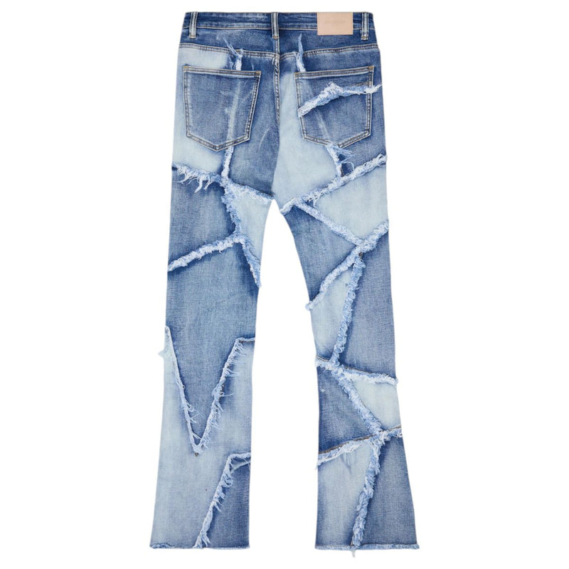 VALABASAS "PATCHWORK" FLARDED STACKED JEAN