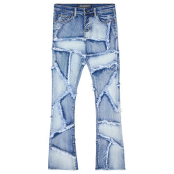 VALABASAS "PATCHWORK" FLARDED STACKED JEAN