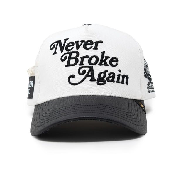 GOLD STAR NEVER BROKE AGAIN BLACK TRUCKER HAT