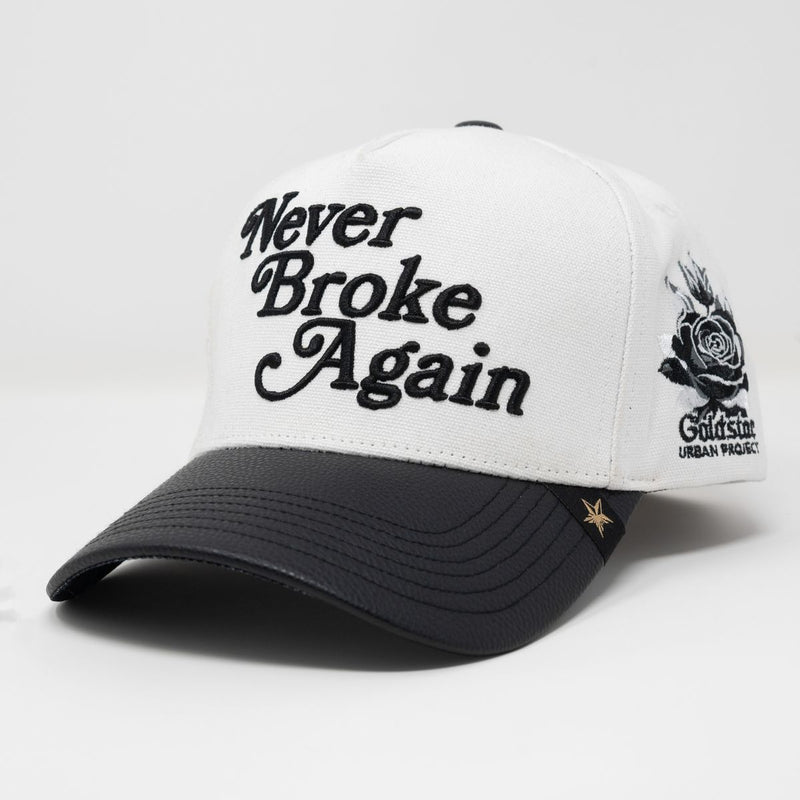 GOLD STAR NEVER BROKE AGAIN BLACK TRUCKER HAT