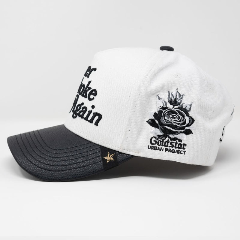 GOLD STAR NEVER BROKE AGAIN BLACK TRUCKER HAT