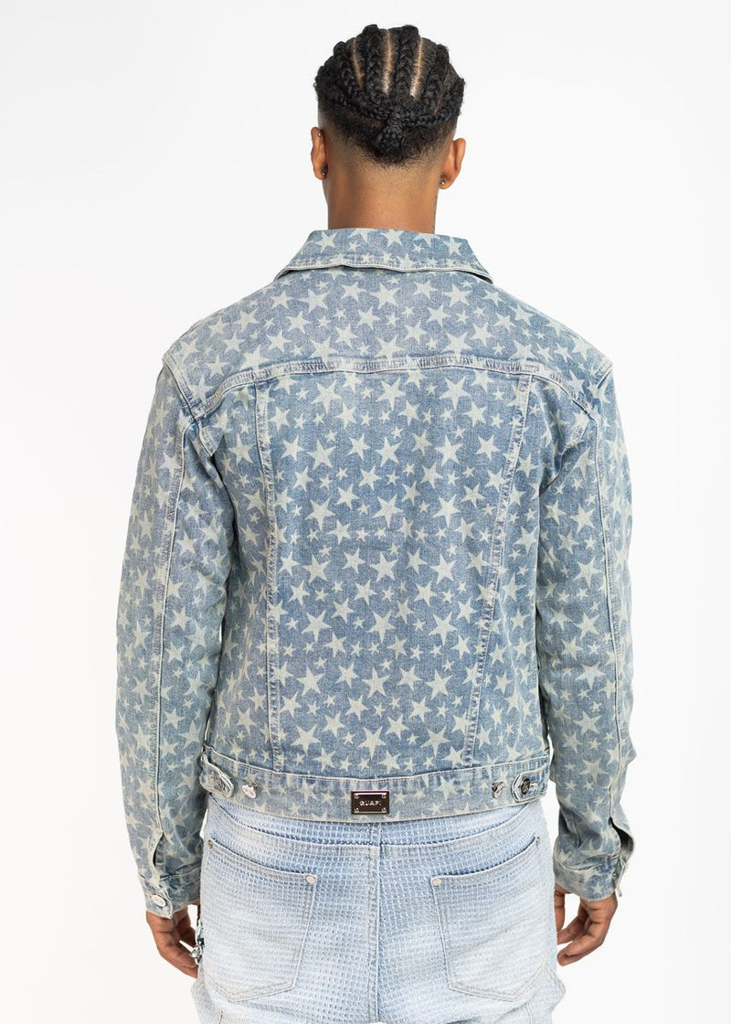 GUAPI Vintage Blue Stars Denim Jacket (Vintage-Blue-Stars-Denim-Jacket)