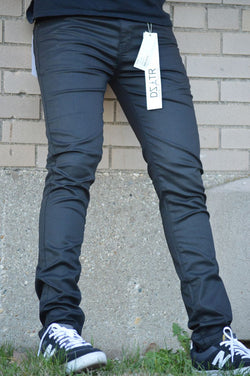 DISASTER WAX BLACK STRETCH PANTS  (DZTR-233)