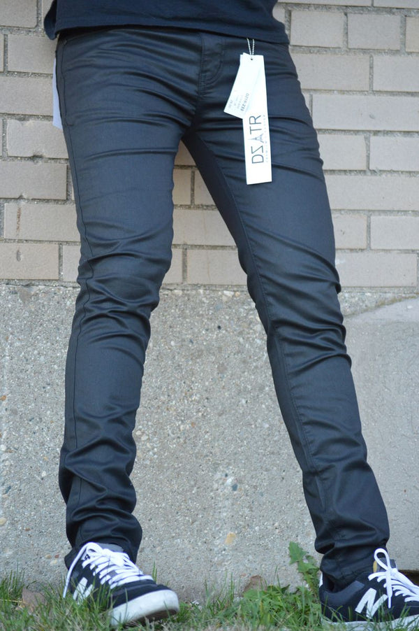 DISASTER WAX BLACK STRETCH PANTS  (DZTR-233)