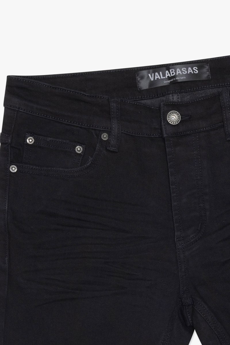 VALABASAS Mr. Stacked-BLACK STACKED JEANS