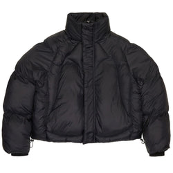 SILNT CHPTRS "RUNNER" CROP TOPB BLACK BUBBLE JACKET