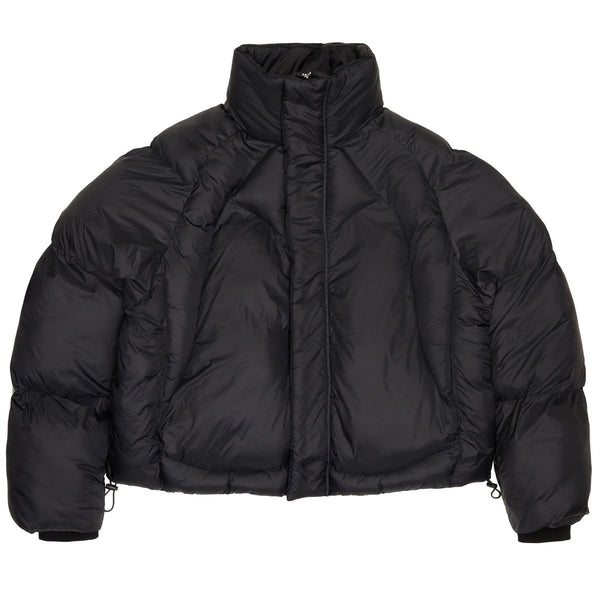 SILNT CHPTRS "RUNNER" CROP TOPB BLACK BUBBLE JACKET