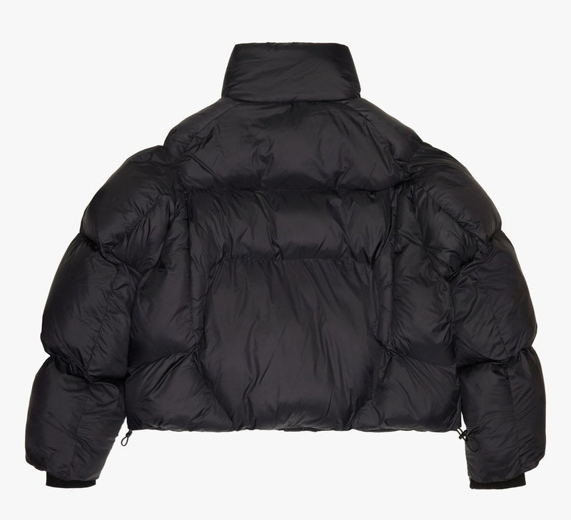 SILNT CHPTRS "RUNNER" CROP TOPB BLACK BUBBLE JACKET