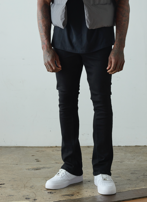 SILNT CHPTRS JET BLACK STACKED "ESSENCE" DENIM