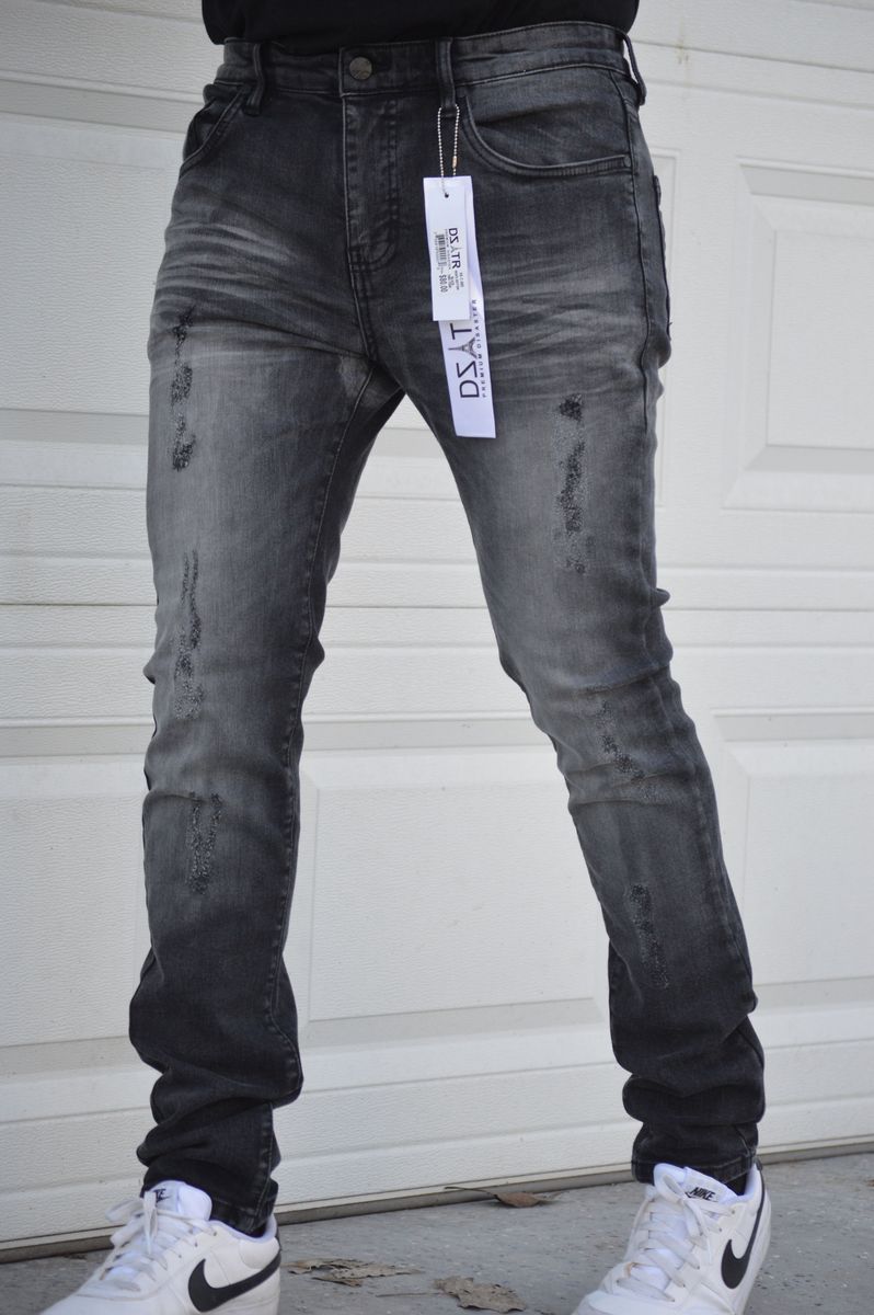 DISASTER SUPER STRETCH DENIM - BLK TWO TONE (PD-T-005