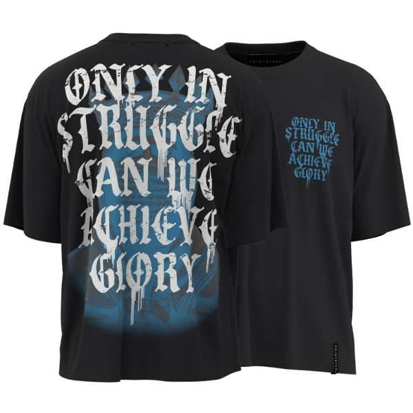 POINT BLANK GLORY AND STRUGGLE BLACK T-SHIRT