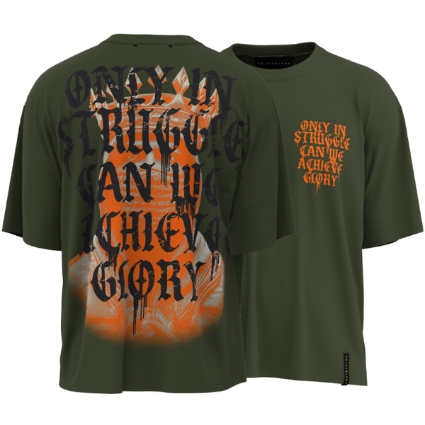 POINT BLANK GLORY AND STRUGGLE OLIVE T-SHIRT
